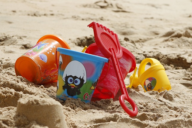 vacation - child's toys in the sand